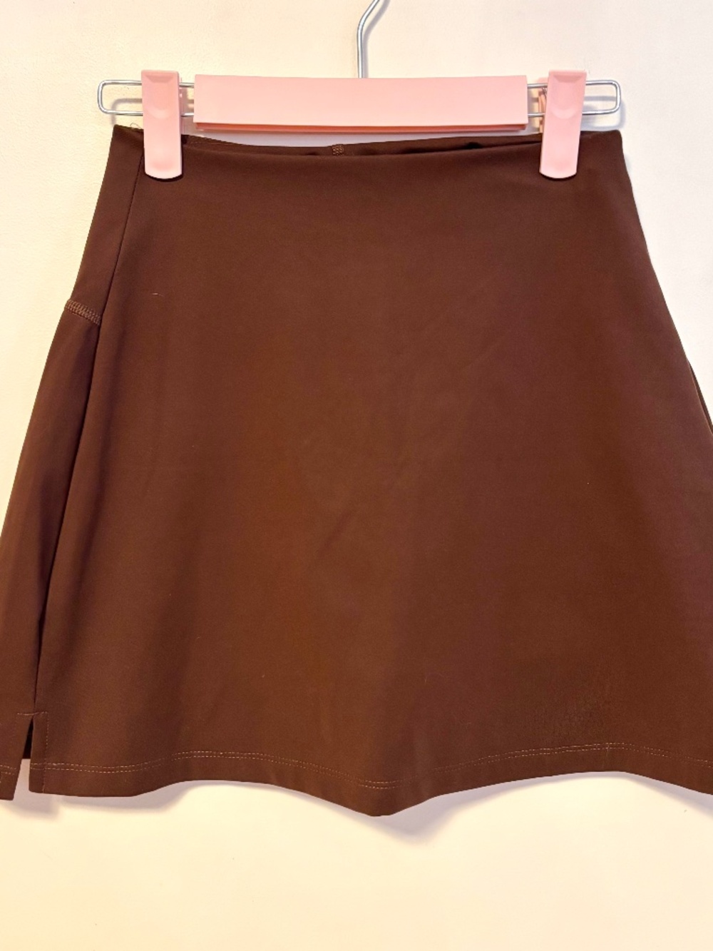 Girlfriend Collective Workout High Waist Flare Skort Skirt Brown Womens Size XS